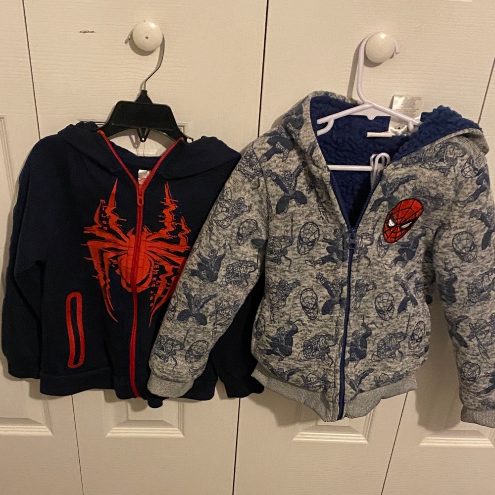 Marvel Kids Hoodie Set - Navy and Gray with Red Spider Design